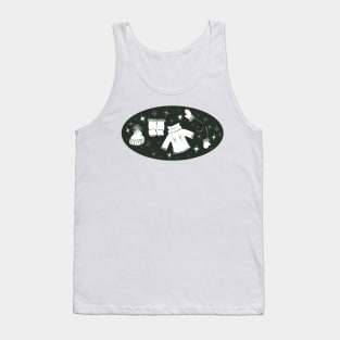 Winter weather snow lover cartoon illustration Tank Top